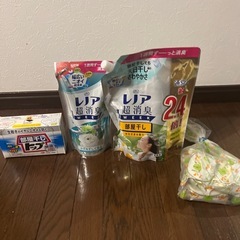 洗剤、石鹸（大きいレノアのみ開封済み半分ぐらい、あとは未開封新品...
