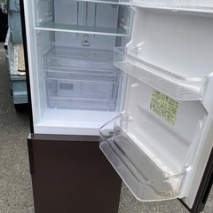 NO B252 🌈福岡市内配送設置無料✨🌈シャープ SHARP プラズマクラスター冷蔵庫 （271L・右開き） ブラウン系/ダークウッド SJ-PD27A-Tの画像