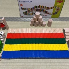 積み木　ドミノ　HABA  アニマルドミノレース　の画像