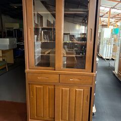 スライドカップボード　横幅90㎝　奥行43㎝　高さ180㎝