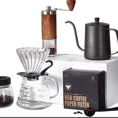 【新品】コーヒーセット 器具 コーヒーミル 手動コーヒーグライン...