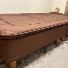 山善 脚付きマットレス シングル 分割式（ボンネルコイル）人気完...