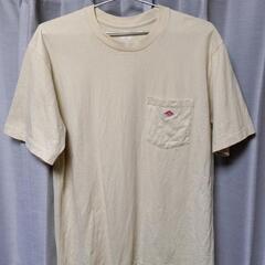 DANTON ダントン ポケットTシャツ アイボリー 刺繍ロゴ ...