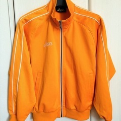 アシックス　ジャージ上　オレンジ色