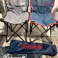 中古　コールマンクッションチェア　折りたたみ椅子　2個セットで800円