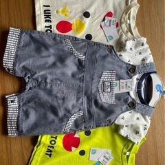 新品オーバーオール・Tシャツの4枚セット