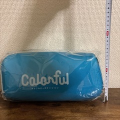 ②カラフルビーズクッション 水色の画像