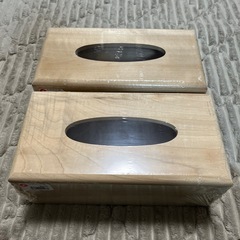 新品未使用トールペイント　ティッシュケース　ボックス2個
