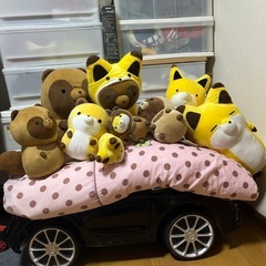 タヌキとキツネ ぬいぐるみ セット 9匹
