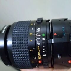 極上品　minolta md macro 50 mm f3.5 ＋マクロリングの画像
