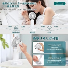 手持ち扇風機 携帯扇風機 ハンディファン 卓上扇風機 ミニファン グリーンの画像