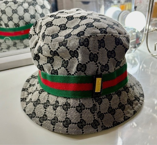 GUCCI キャンバス　GG ハット