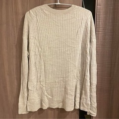 UNIQLO メリノブレンドリブクルーネックセーター　長袖の画像