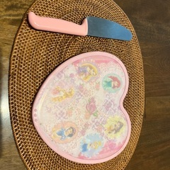 ディズニープリンセス 子ども用包丁とまな板のセットの画像