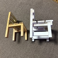 木製ミニチュア椅子セットの画像