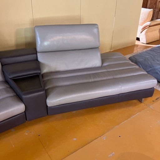 【本革】レザーワールド　Leather　world　最高級カウチソファ　3人掛けソファ【札幌　清田区　店頭引取限定】
