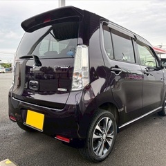 快適なターボ車☆低走行8万キロ台☆月々8千円〜分割払い可‼️ 車検2年付き！【名義変更代込み】☆スズキ ワゴンRスティングレー☆Bluetoothナビ付き☆走行中DVD見れます☆プッシュスタート☆ドライブレコーダー付きのフル装備☆カッコイイ純正アルミ☆事故修復歴無し☆そのまま乗って帰れます！の画像