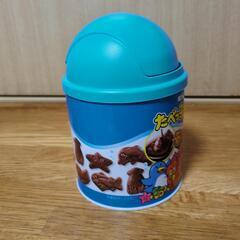 ギンビス【たべっ子水族館、スチール缶ゴミ箱、小物入れ】の画像