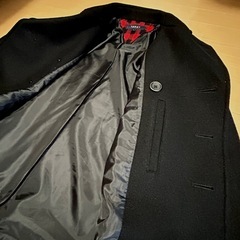 TOMMY ダッフルコート ブラック/レッドチェックの画像