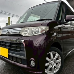 Bluetoothナビ付き☆月々9千円〜分割可❗️車検2年付き！【名義変更代込み】広い車内！大人気‼️ダイハツ タントカスタム☆Bluetoothナビ付き☆走行中DVD見れます♪ETC付き☆純正アルミ☆事故修復歴無し☆電動スライドドア☆ドライブレコーダー☆そのまま乗って帰れます！の画像