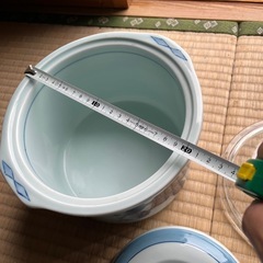  家で簡単漬物が出来る　有田焼き漬物容器　20センチ陶器の重石付きの画像