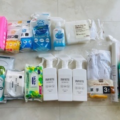 掃除グッズ/重曹、クエン酸、ボトル、キッチンハイター、ウェットテ...