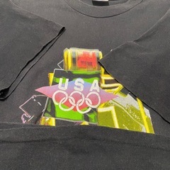 【USA製】90s Champion チャンピオン プリント tシャツ Lサイズの画像