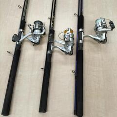 ロッド・リール3本セット◇中古◇釣具◇釣り竿◇リール◇O-2505IN26の画像