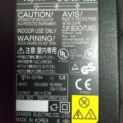FUJITSU ノートPC用 ACアダプター 16V 2.7A  CA01007-0520の画像