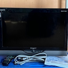シャープAQUOS 2010年製　20インチ　