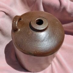 ■ 骨董 焼物 醤油甕 焼酎壺 醤油壺 酒壺 酒甕 古民具 生花 花瓶 にも■の画像