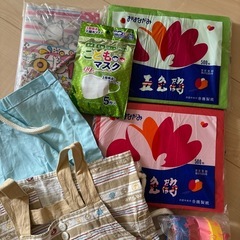 子供用エプロン　鉛筆　マスク　工作まとめ売りの画像