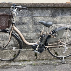 【電動自転車】ヤマハ製パス　ナチュラL  アッシュゴールド　新品バッテリー付❗️26インチ　若林自転車　膳所店　SALE中❗️の画像