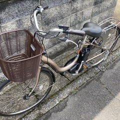 【電動自転車】ヤマハ製パス　ナチュラL  アッシュゴールド　新品バッテリー付❗️26インチ　若林自転車　膳所店　SALE中❗️の画像