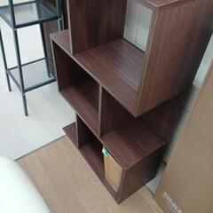 ★ジモティー割あり★デザインフリーラック　DBR　※キズ、はがれ等使用感ございます　高さ(H)141cm× 幅(W)62cm× 奥行(D)28cmの画像
