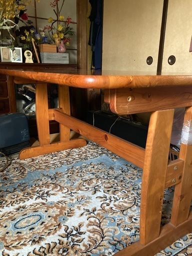 職人さん手作り　桧テーブル&イス