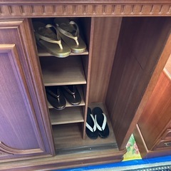 嫁入り道具★レトロ木の靴箱の画像