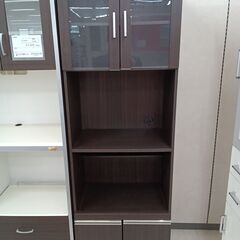 ★ジモティ割あり★  食器棚 ダークブラウン W59.5×D38...