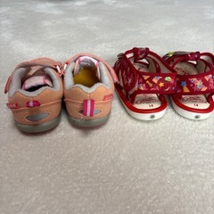 女の子　靴13.5cm アンパンマン　サンダル14cmの画像