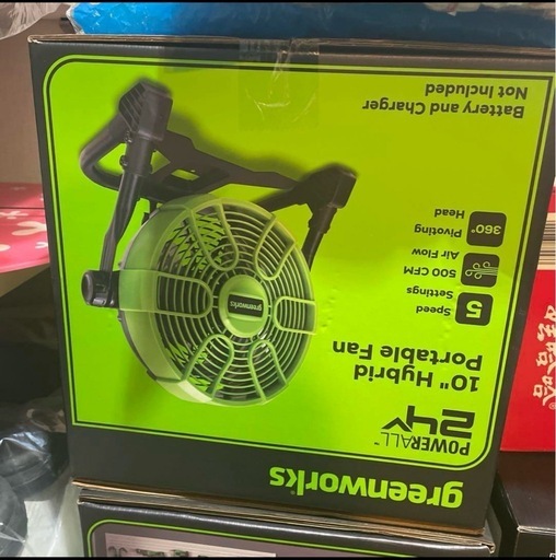グリーンワークス Greenworks 24V ポータブルファン大風量扇風機 Amazon.com: Greenworks 24V 10
