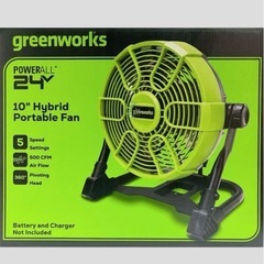 グリーンワークス Greenworks 24V ポータブルファン大風量扇風機の画像