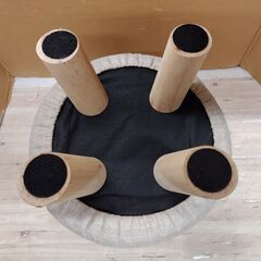 コロンチェア　子供椅子　スツール　丸椅子　　高さ26㎝・直径28㎝　グレイの画像