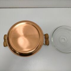 PASTEL COPPER　銅製両手鍋　パステルカパーリビングウエアー 丸山技研　250530-3Tの画像