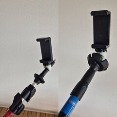 ★● ブラックダイヤモンド トレイルショック フリックロック + カーボンステッキ + 自撮りパーツ ●★の画像