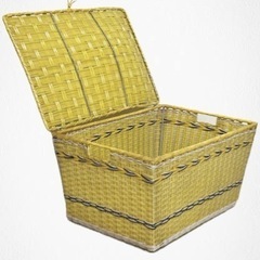 〜受け渡し先が決定致しました〜※今週中に処分予定※夏にピッタリ！昭和レトロ！蓋付きバスケットの画像