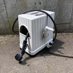 散水ホースリール   アイリスオーヤマのノズル  約20mホース...
