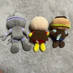 あんぱんまん、だだんだん、ハンバーガーKIDぬいぐるみの画像