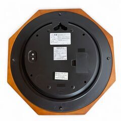 M7-718 CITIZEN シチズン 壁掛け時計 電波時計 8角形 4MY645-0 木目時計 REDIO CONTROLLEDの画像