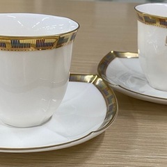 【7E30⑥】LANSEL カップ&ソーサー2客セット