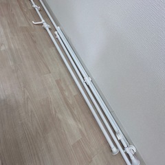 更新【訳あり】つっぱり式カーテンレール　目隠し 間仕切り 天井突っ張り伸縮 シンプル ホワイトの画像
